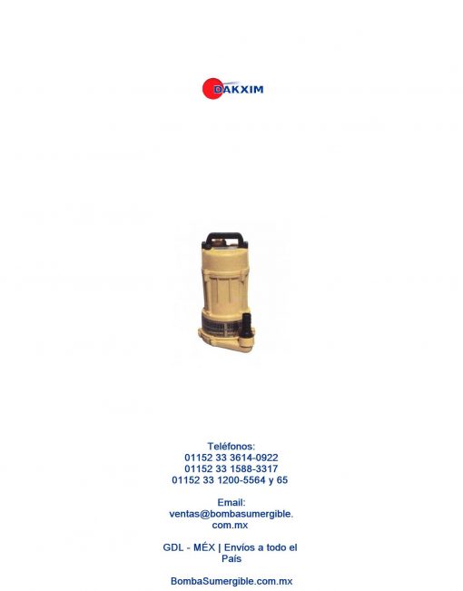 Bomba Sumergible 3/4hp Qdx10-12-0.55t Shimge Con Flotador $2070 MXN