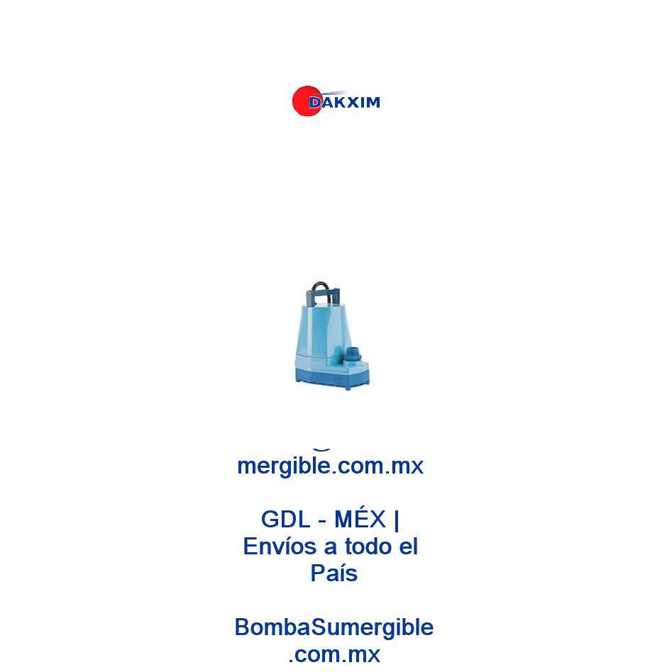 Bomba Sumergible Aluminio. Msp - DAKXIM - Mexico