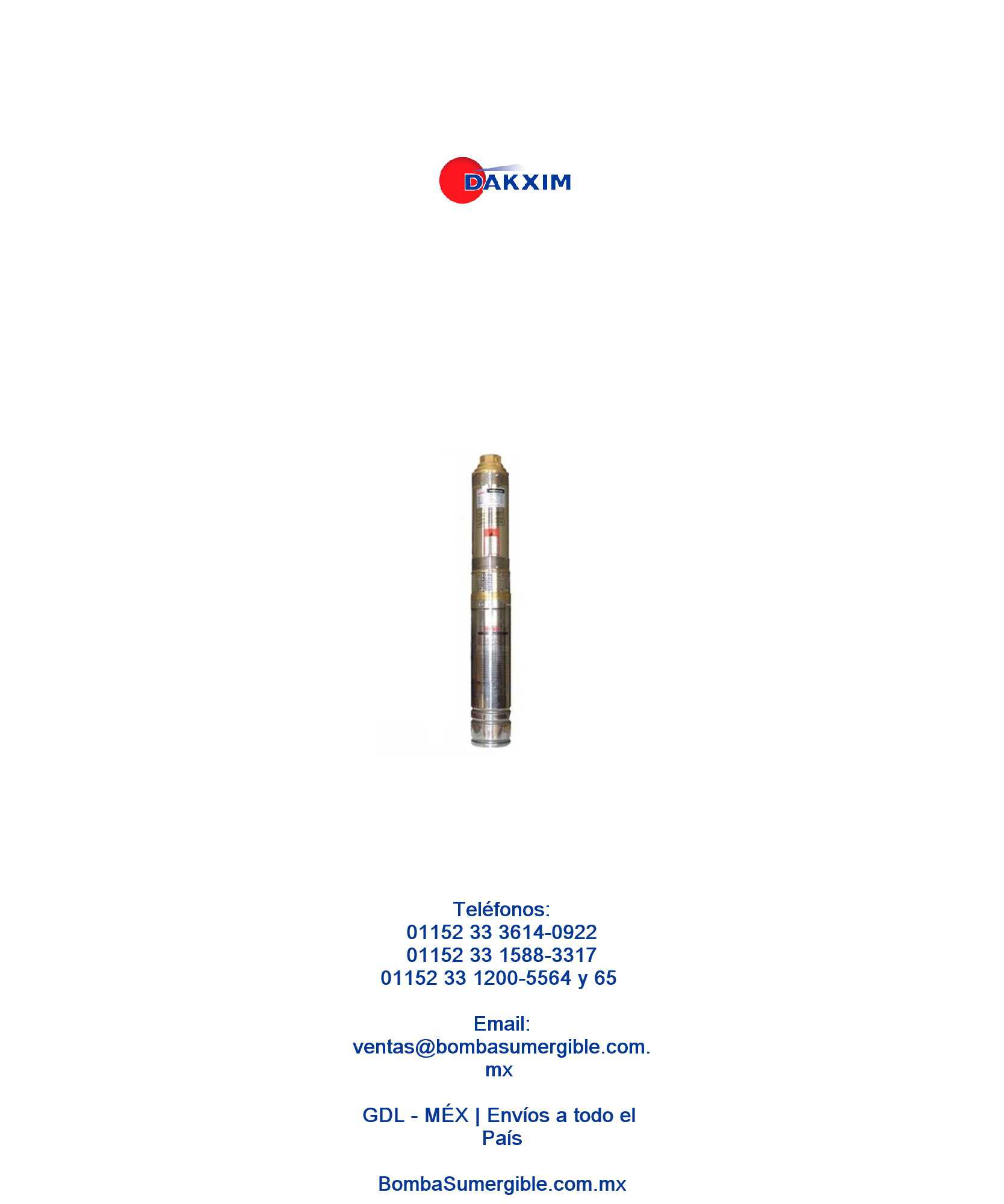 Bomba Sumergible Antarix Modelo Msam1d32 1 Hp - DAKXIM - Mexico