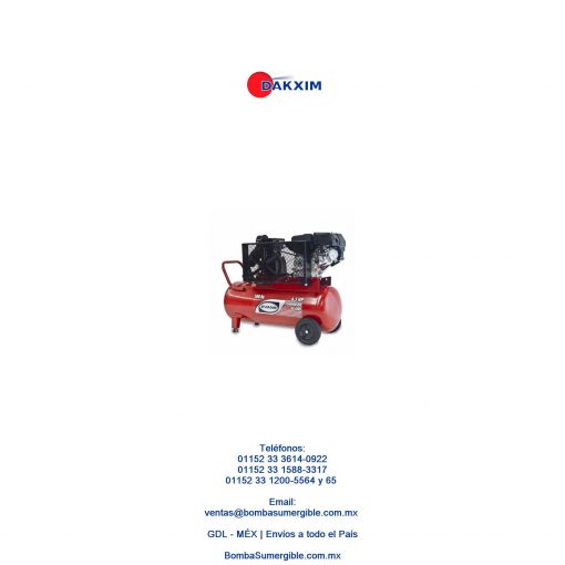 Compresor Con Motor A Gasolina 6.5 Hp Kohler Tanque 108 Lts $16250 MXN