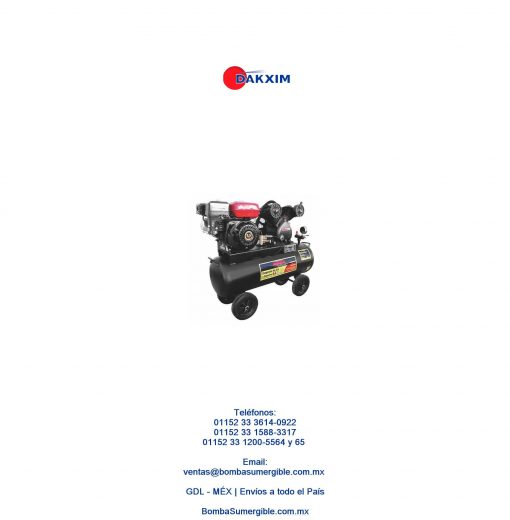 Compresor De Aire Con Motor A Gasolina 5.5hp 60l Mikels $13899 MXN