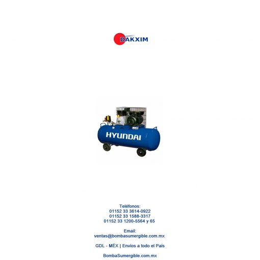 Compresor Hyundai 108l C Motor Weg 1.5 Hp Hyc100b Ecomaqmx $8556 MXN
