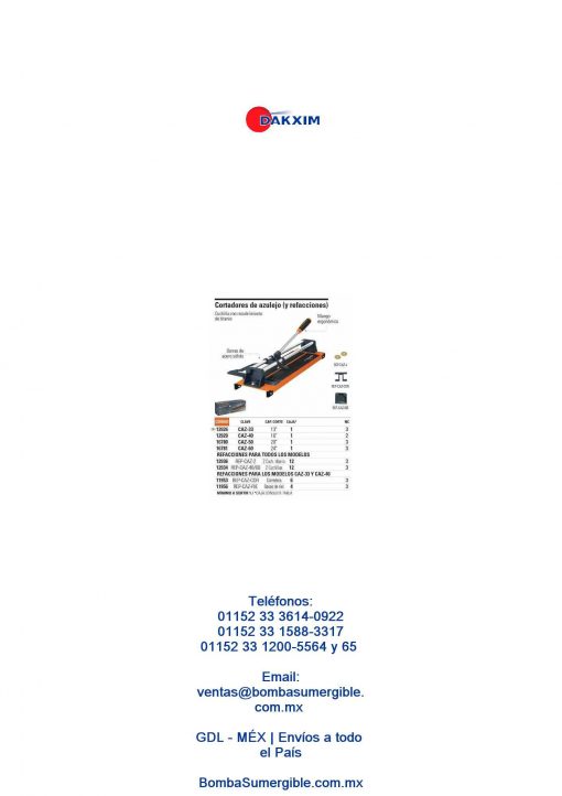 Cortador Azulejo 50 Cm Truper 16780 $894 MXN