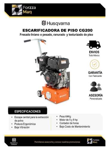 Escarificadora De Piso Cg200 Husqvarna $49590 MXN
