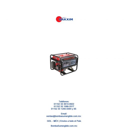 Generador De Energia Motor Gasolina 3200watts 6.5hp (212cc) $12700 MXN