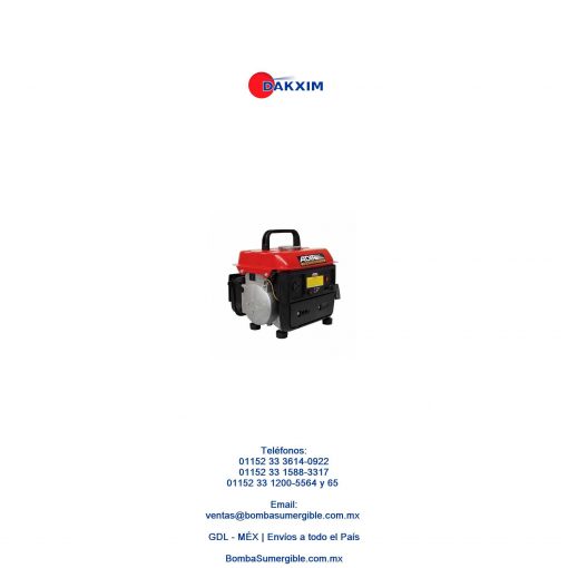 Generador De Luz A Gasolina 1.5 Hp 900 W 123 Adir Barato O $2936 MXN