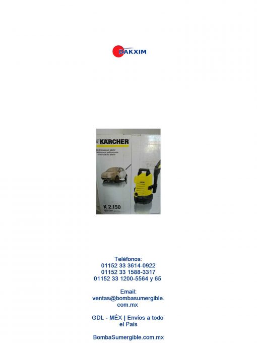 Hidrolavadora Karcher K2.150 Electric Power Pressure Washer $2199 MXN