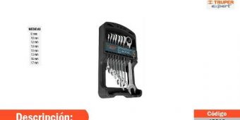 Juegos 8 Llaves Combinadas Pulidas Con Matraca Truper 15816 $839 MXN