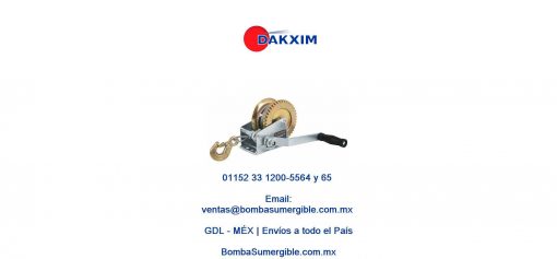 Malacate Manivela Con Cable 1100 Kg Truper 14721 $832 MXN