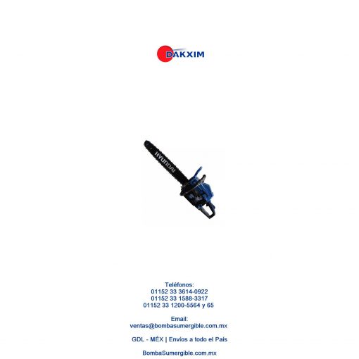 Motosierra Hyundai Manual 22 Pulg 3.8hp 3/8 $2600 MXN