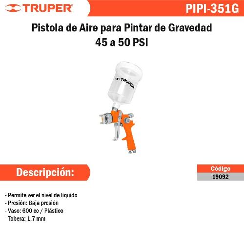 Pistola Gravedad Truper 19092 $549 MXN