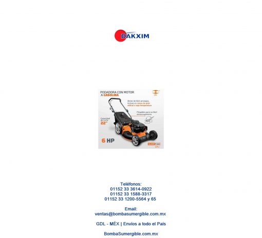 Podadora Truper 6 Hp 22  Con Recolector Trasero Y Descarga $8500 MXN