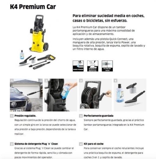 Hidrolavadora Karcher K4 Premium Car Con Carrete $ 5