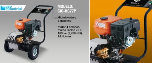 Hidrolavadora A Gasolina Marca Ciclon Mod: Cic-Hg77P $ 13