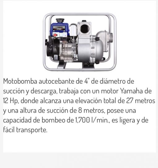 Motobomba Yamaha  Sólidos Con Líquidos Yp40T-1 357 Cc $ 34