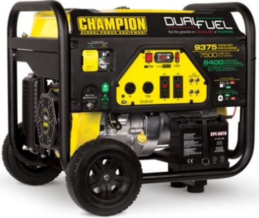 Generador Champion Dual Gasolina/gas Lpg/propano 7500w/9375w $ 25