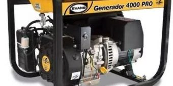 Generador Eléctrico A Gasolina Evans 15 Lt 4000 W 7.5 Hp $ 16