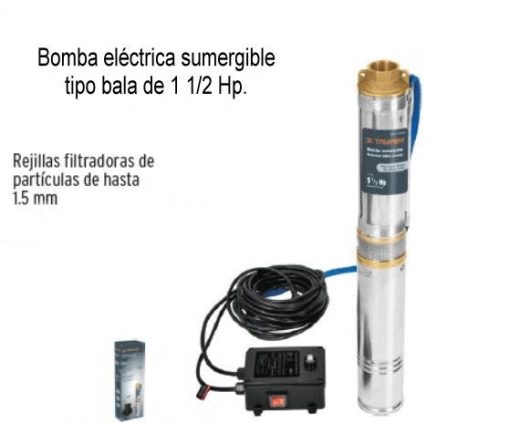 Bomba Sumergible Tipo Bala;Agua Limpia 11/2.Pozos