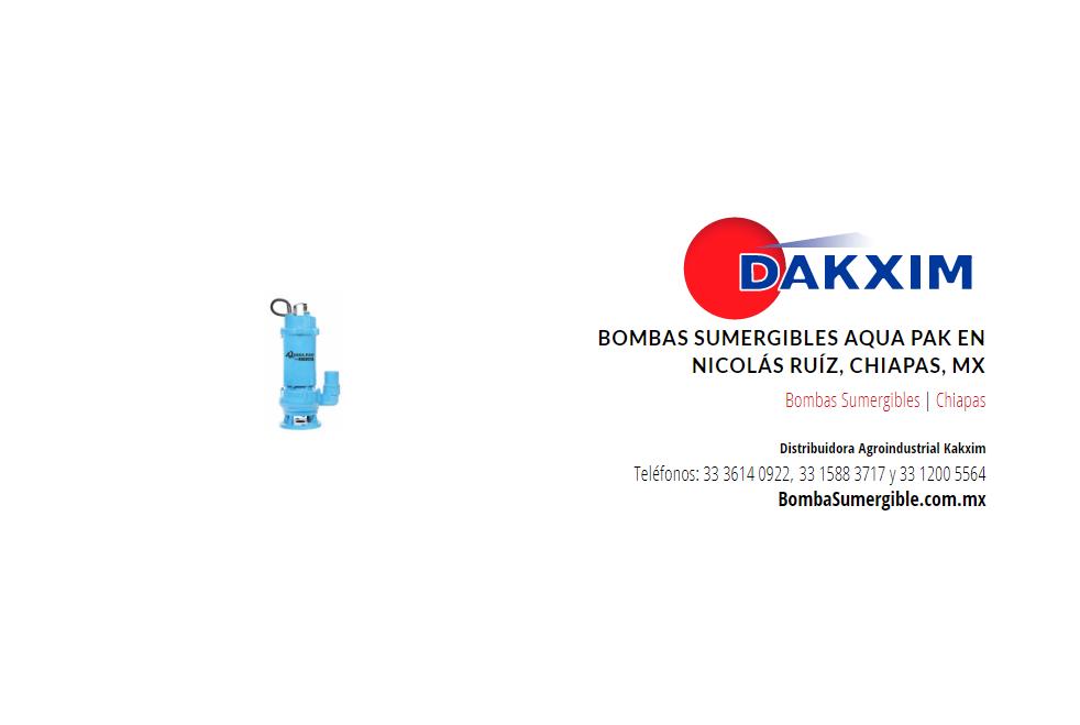 Bombas Sumergibles Aqua Pak en Nicolás Ruíz, Chiapas, MX