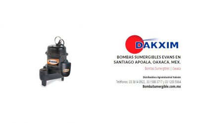 Bombas Sumergibles Evans en Santiago Apoala, Oaxaca, Mex.