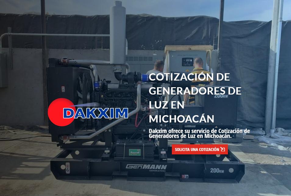 Cotización de Generadores de Luz en Michoacán