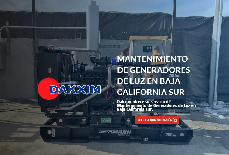 Mantenimiento de Generadores de Luz en Baja California Sur