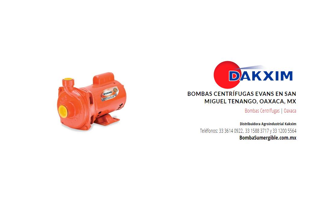 Bombas Centrífugas Evans en San Miguel Tenango, Oaxaca, Mx