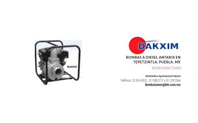 Bombas a Diesel Antarix en Tepetzintla, Puebla, Mx