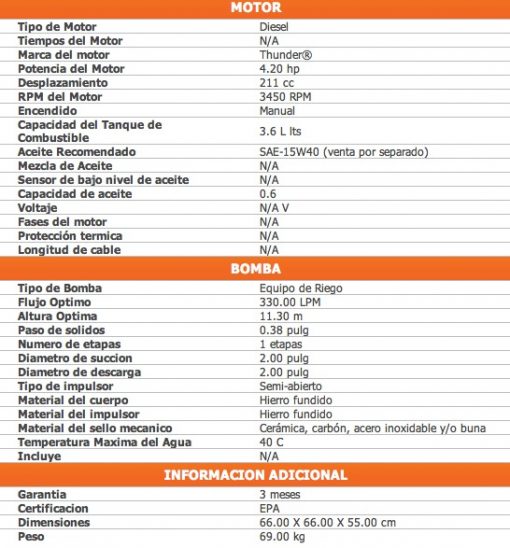 Motobomba Motor Diesel 4.2 Hp Evans Bomba Riego Oferta $20150 MXN, Venta en línea en BombaSumergible.com.mx