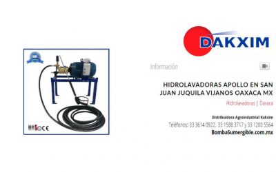 Hidrolavadoras Apollo en San Juan Juquila Vijanos Oaxaca Mx