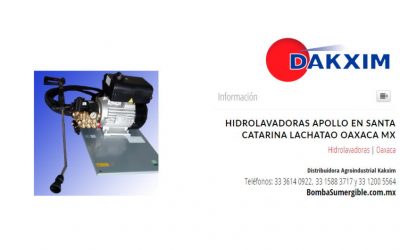 Hidrolavadoras Apollo en Santa Catarina Lachatao Oaxaca MX