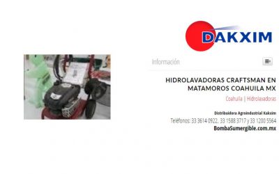 Hidrolavadoras Craftsman en Matamoros Coahuila Mx