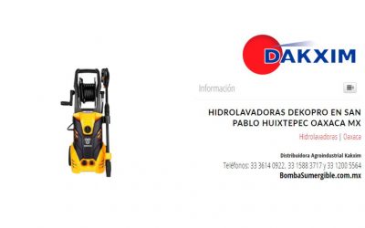 Hidrolavadoras DEKOPRO en San Pablo Huixtepec Oaxaca Mx