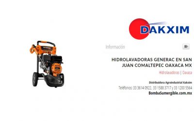 Hidrolavadoras Generac en San Juan Comaltepec Oaxaca MX