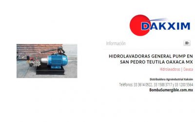 Hidrolavadoras General Pump en San Pedro Teutila Oaxaca Mx