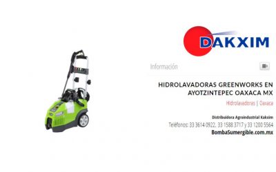 Hidrolavadoras Greenworks en Ayotzintepec Oaxaca Mx