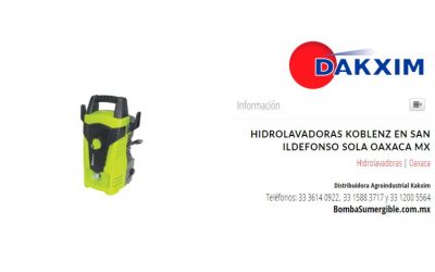Hidrolavadoras Koblenz en San Ildefonso Sola Oaxaca Mx