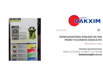 Hidrolavadoras Koblenz en San Pedro Yucunama Oaxaca Mx
