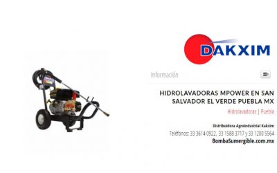 Hidrolavadoras Mpower en San Salvador el Verde Puebla Mx