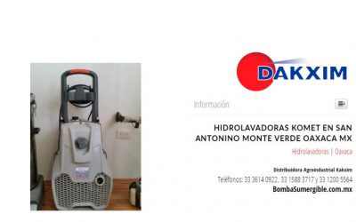 Hidrolavadoras komet en San Antonino Monte Verde Oaxaca Mx