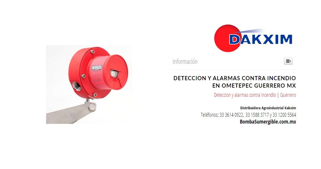 Deteccion y alarmas contra incendio en Ometepec Guerrero Mx