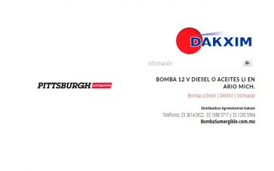 Bomba 12 V Diesel O Aceites Li en Ario Mich.
