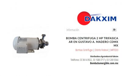 Bomba Centrifuga 2 Hp Trifasica Ar en Gustavo A. Madero CDMX Mx