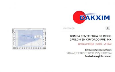 Bomba Centrifuga De Riego 2pulg 6 en Cuyoaco Pue. MX