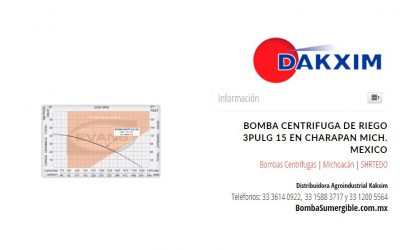 Bomba Centrifuga De Riego 3pulg 15 en Charapan Mich. Mexico