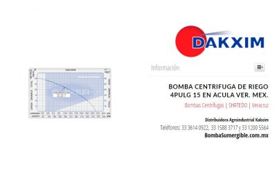 Bomba Centrifuga De Riego 4pulg 15 en Acula Ver. Mex.