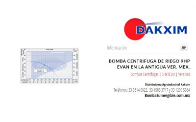 Bomba Centrifuga De Riego 9hp Evan en La Antigua Ver. Mex.