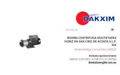 Bomba Centrifuga Multietapas Horiz en San Ciro de Acosta S.L.P. MX