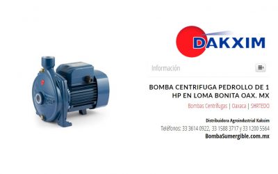 Bomba Centrifuga Pedrollo De 1 Hp en Loma Bonita Oax. Mx