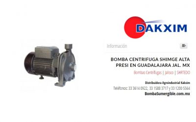 Bomba Centrifuga Shimge Alta Presi en Guadalajara Jal. Mx